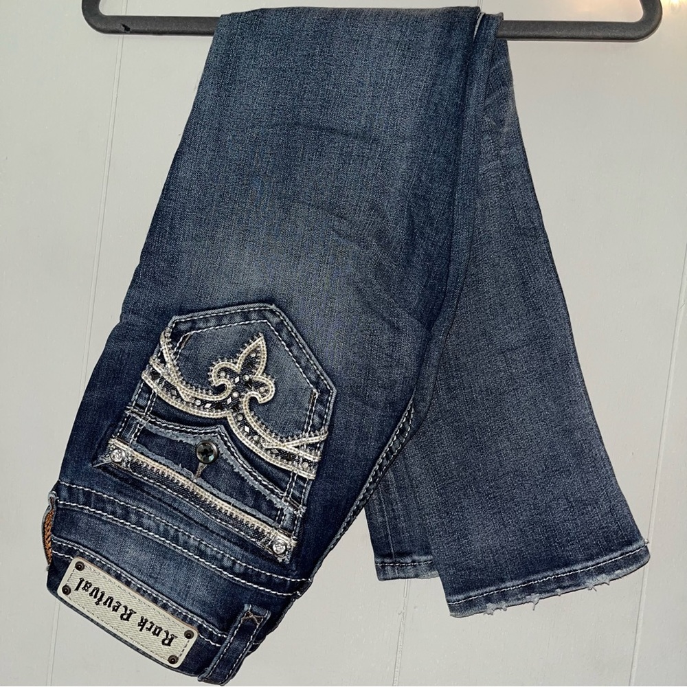 EUC Rock Revival Pilkin Crop Jeans Size 25